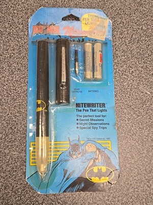 1989 Batman Nitewriter ElectroOptix Inc. The Pen that Lights 1982 DC Comics Nos