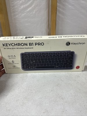 Keychron B1 Pro Wireless Keyboard Ultra-Slim 2.4G Bluetooth Space Gray B1P-K1