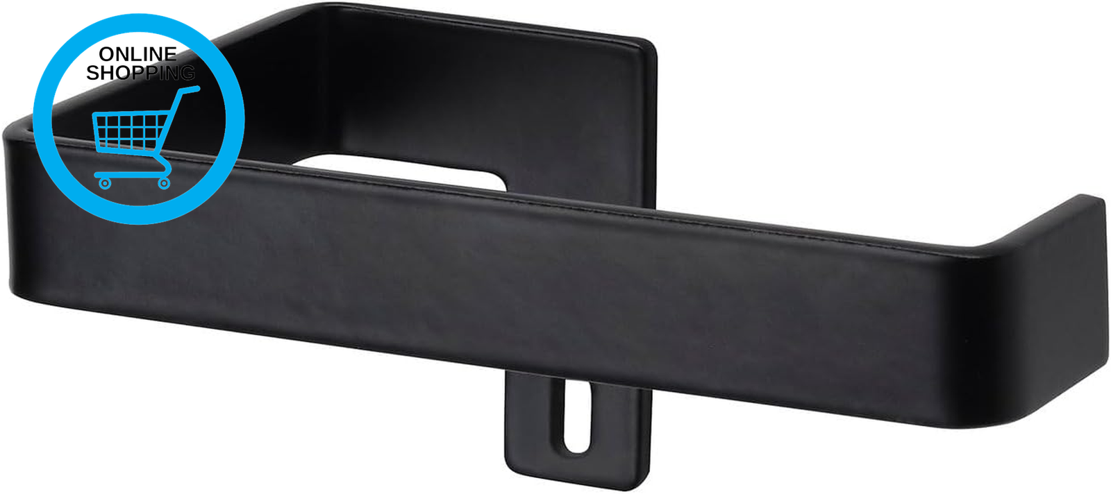 Toilet Roll Holder Wall Mounted, Matte Black Toilet Paper Holder, Rustproof Meta