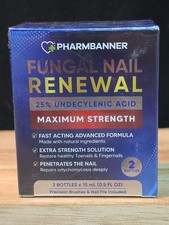 Pharmbanner Fungal Nail Renewal Maximum Strength 25 Undecylenic Acid 2 x 15ml