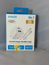 Anker 33W USB  C Wall Charger  6ft USB  C Cable White New PD Fast Charger