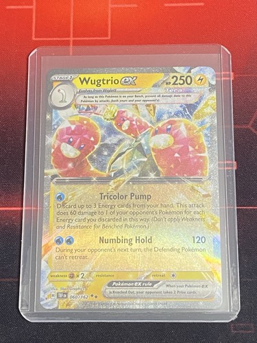 Wugtrio ex - 060/162 - Pokemon TCG Temporal Forces (2024) - NM - HOLO - Picture 1 of 2