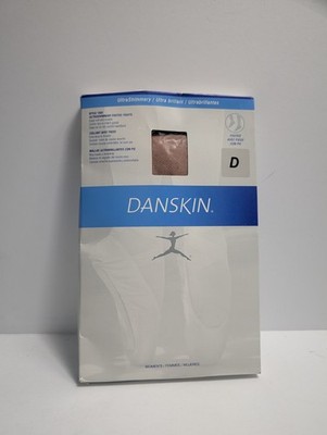 Danskin UltraShimmery Footed Tights Style 1331 Toast Color Size D New In Box