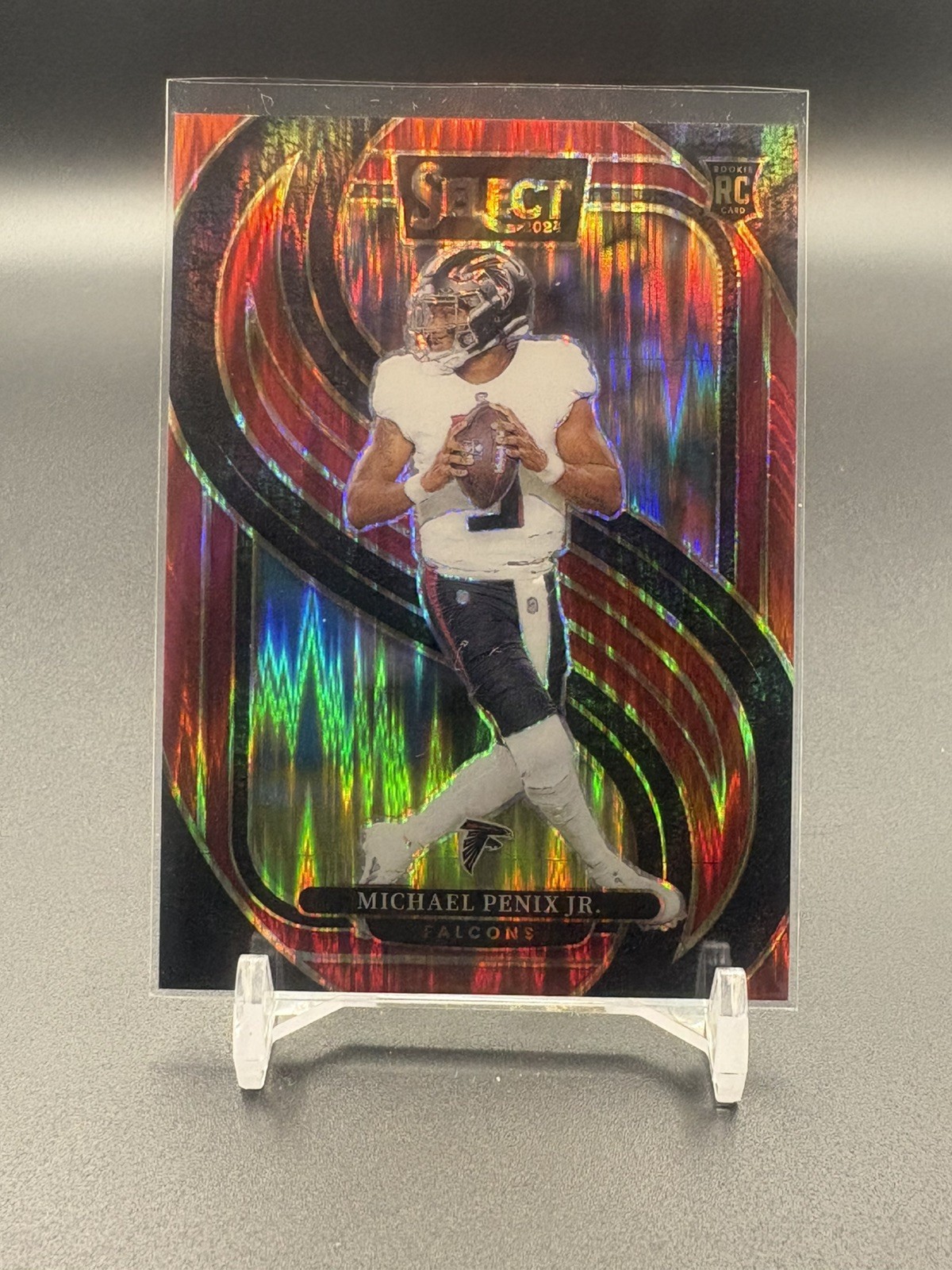 2024 Panini Select - Premier Michael Penix Jr. #110 Red Shock Prizm /249 (RC)