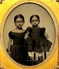 1/6th Plate Ambrotype - Sisters - Full Thermoplastic Union Case