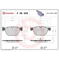 Bremsbelagsatz Brembo P 06 049