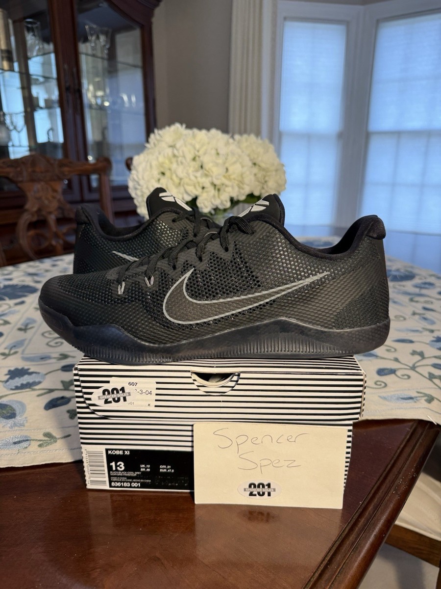 Size 13 - Nike Kobe 11 Dark Knight Black/Cool Grey 2016, 836183