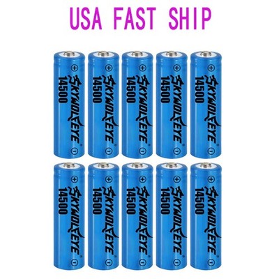14500 Batter.y Li-ion 3.7V Rechargeable 14500 Batter.y USA FAST SHIP