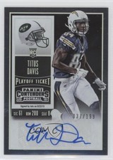 2015 Panini Contenders Rookie Playoff Ticket 37/199 Titus Davis (Base) Auto 0v1