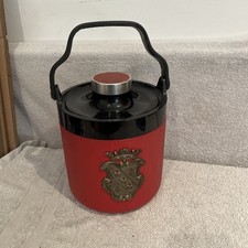 Vintage sparklets Ice Bucket retro man cave 1960s/ 70s red with lid in vgc rare 