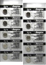 ENERGIZER 395/399 SILVER OXIDE WATCH BATTERIES SR927SW - 10 Pieces