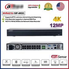 Original NVR4216-16P-4KS3 16CH 16PoE 2 SATA 40TB AI NVR Video Recorder