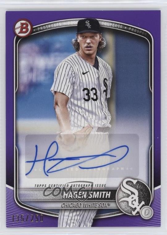 2025 Bowman Paper Prospect Retail Auto Purple /250 Hagen Smith #BPA-HS