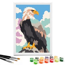 Goshawk DIY Paint By Numbers Kit For Kids Ages 4-8 Bird Canvas Wall Art Decor