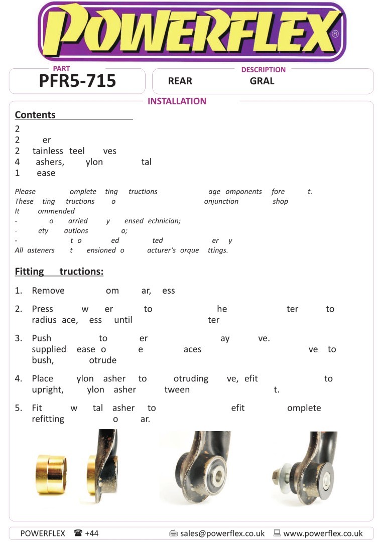 PFR5-715H Powerflex Heritage Rear Outer Integral Link Upper Bushes