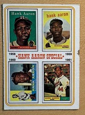 Hank Aaron 1974 Topps Card #3, GD, Milwaukee Braves