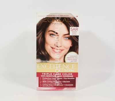 L'Oreal Excellence Creme Hair Color #5AR Medium Maple Brown - new with shampoo