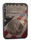 2021S Emergency Production$1 AMERICAN SILVER EAGLE NGC MS69 USA FLAG CORE HOLDER