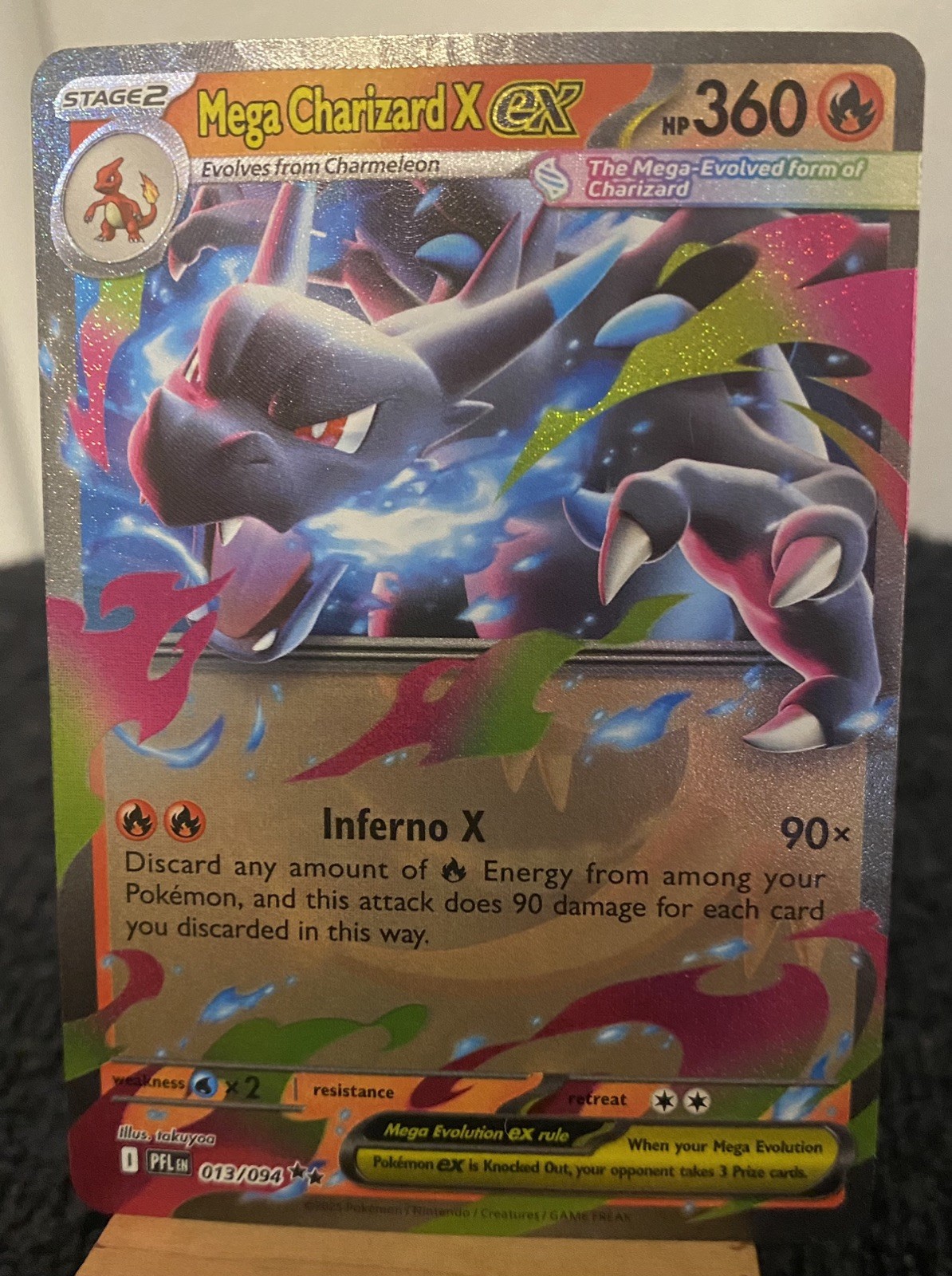 Mega Charizard X ex 013/094 Phantasmal Flames Double Rare Holo Pokémon TCG LP