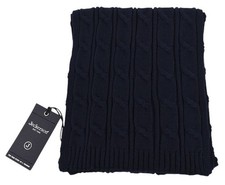 JECKERSON Boys Navy Blue Viscose Blend Cable Knit Scarf NWT