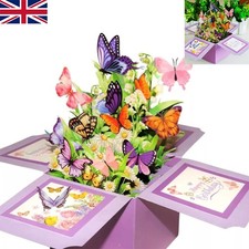 2x Birthday card 3D POP UP Card Female mum daughter wife niece Birthday card