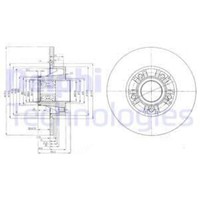 Delphi 2X Bremsscheibe Hinten Ø280 Mm Voll FüR Renault Trafic II Kasten FL 2.0