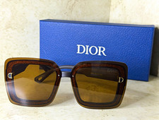 Dior 2635 Womens Oversized Square Sunglasses Brown Plastic Frame UV400