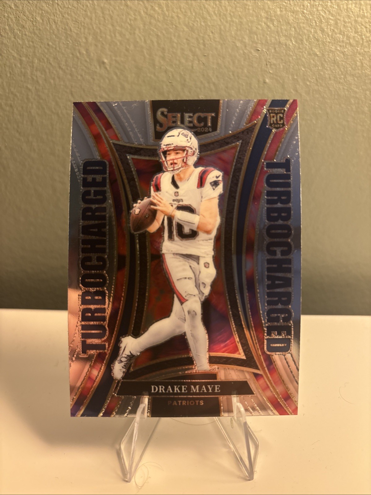 Drake Maye 2024 Panini Select - Turbocharged #24 Silver Prizm (RC)