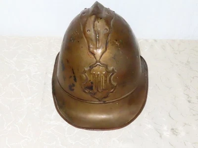 Antiker Helm Feuerwehr Messinghelm Buchstabe w wohl um 1900 ! N79 - Bild 1 von 4