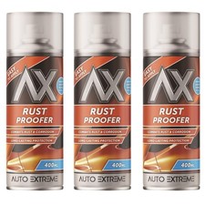 3X - Rust Proofer Spray  Kills Old Auto Vehicle Metal Rust & Damp  400ml