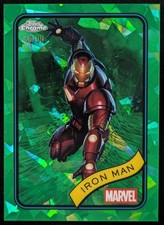 2025 Topps Chrome Marvel IRON MAN 46/99 Green Sapphire SP Comic Character #1