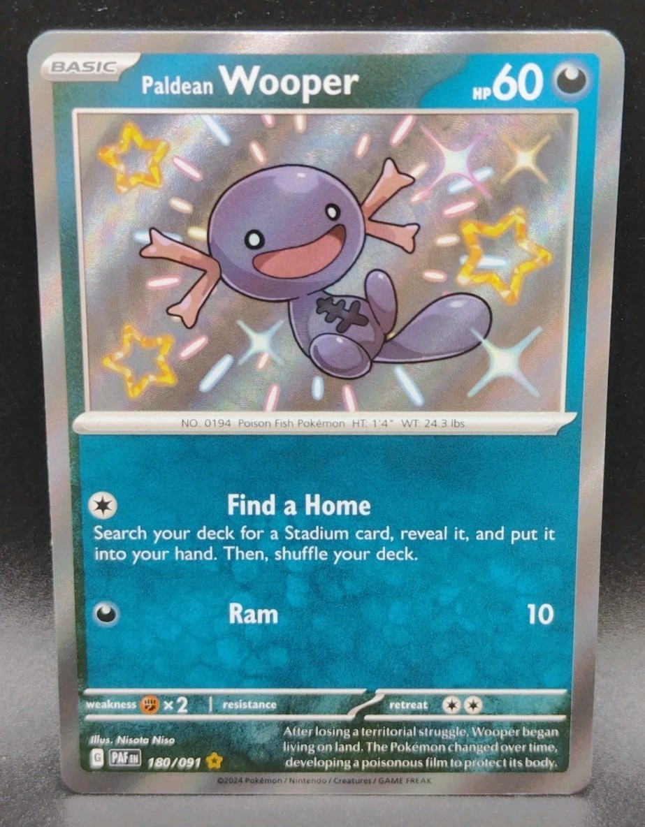 Paldean Wooper 180/091 SV: Paldean Fates Holo Pokemon TCG NM