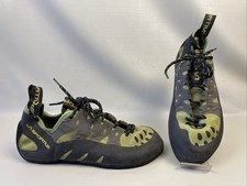 La Sportiva 'Tarantulace' Climbing Shoes Men's Size 8.5 Med Caving Green/Tiger
