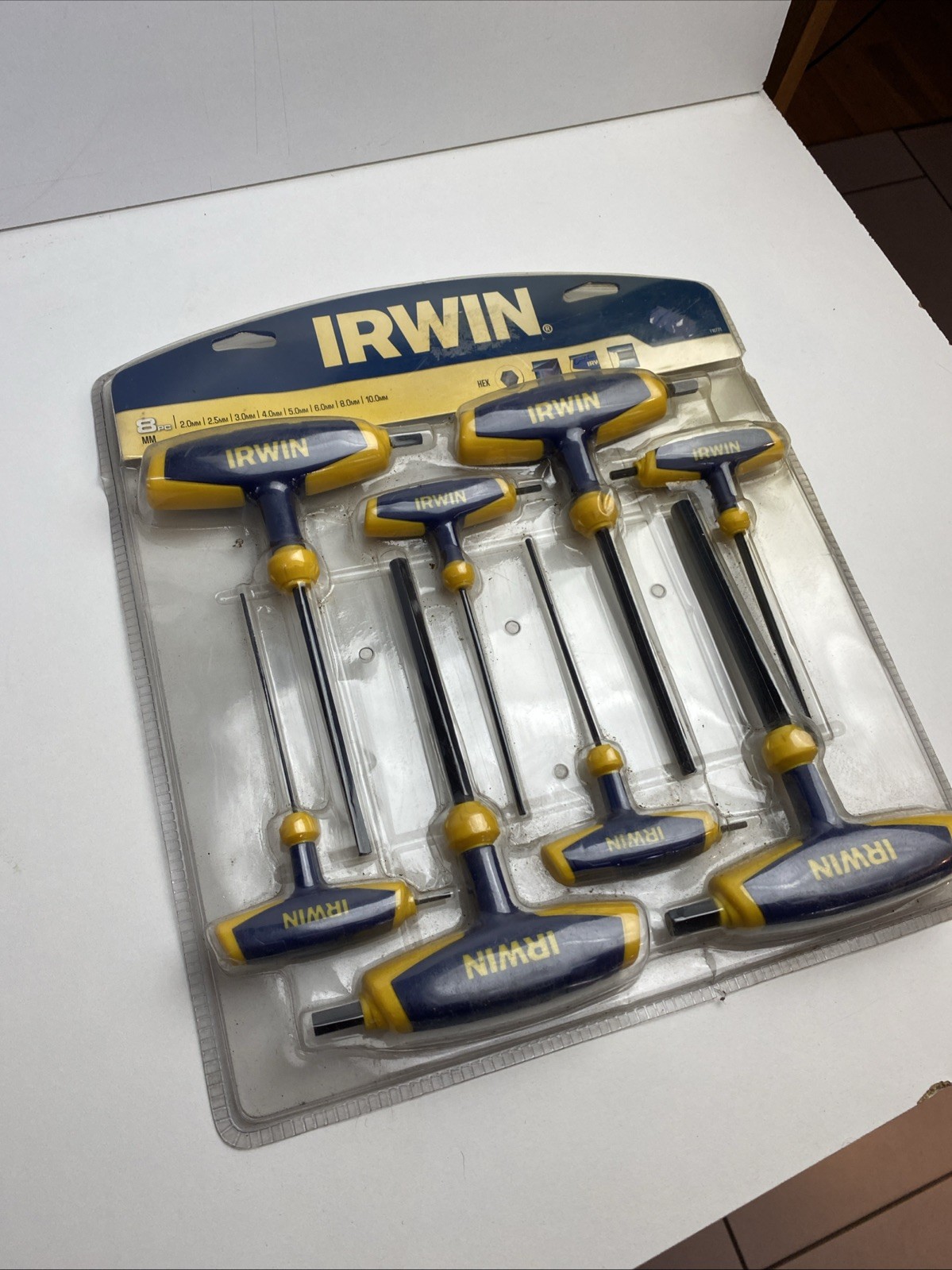 Irwin T10771 T-Handled 8 Piece Hexagon Hex Key Set 2, 2.5, 3, 4, 5, 6, 8 & 10mm