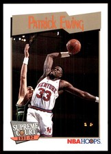 Patrick Ewing 1991-92 Hoops #483 Knicks NBA READ FREE SHIPPING AutographDen