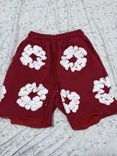 Denim Tears Cotton Wreath Shorts  Fire Red Size Large