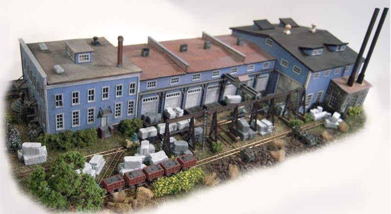 N Scale Architect 10016 Burlington Marble & Slate Mill Kit Trackside Structure
