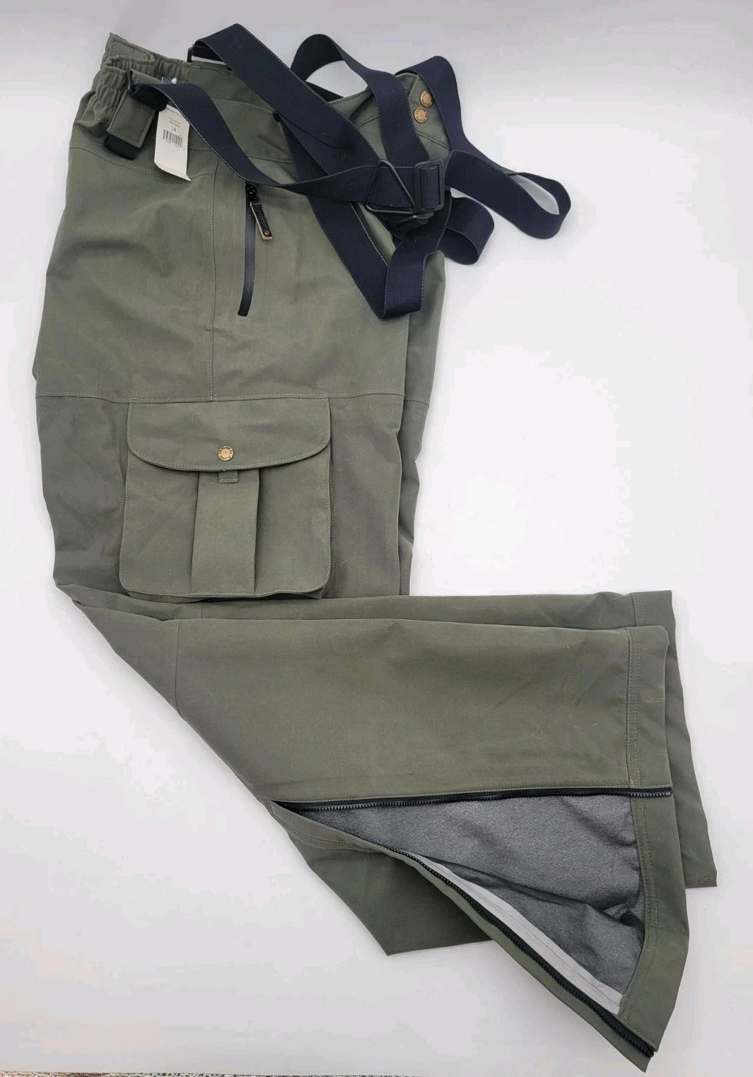 Filson Wingshooting Hunting Outdoors Pants/Bibs w Suspenders Otter Green Mens L