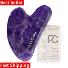 Portable Amethyst Gua Sha Massager - Enhance Blood Circulation & Reduce Tension