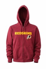 Vintage Washington Redskins NFL S Red Zip-Up Hoodie Sweatshirt Team Logo