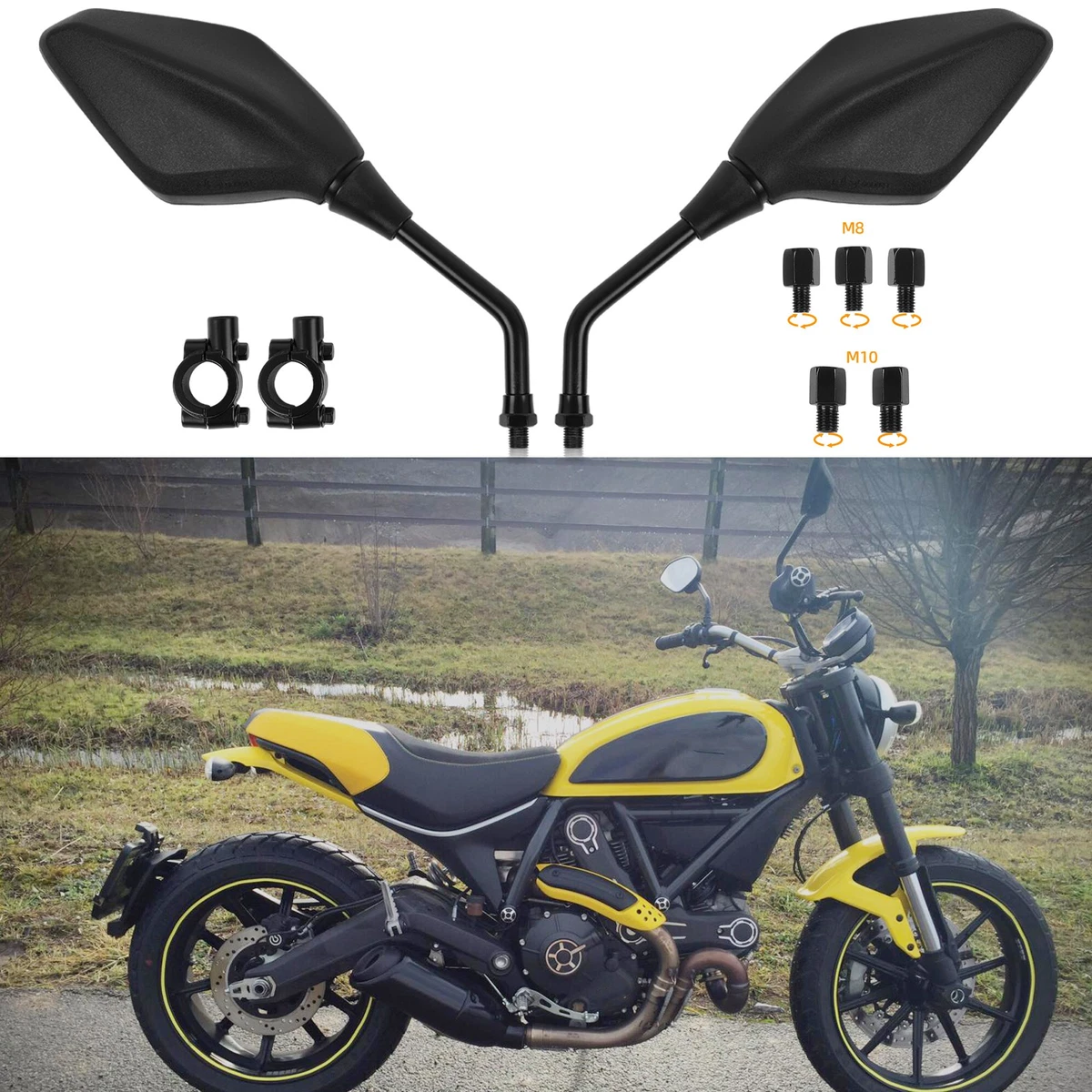 Motorcycle & Scooter Mirror Assemblies for Ducati Scrambler for