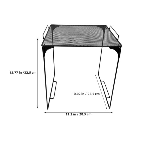 2pcs Locker Divider Shelf - Foldable Kitchen Metal Mesh Storage Shelf For - Picture 3 of 12
