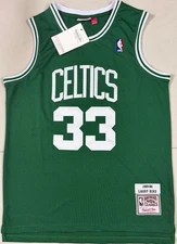 Boston Celtics Larry Bird NBA Basketball Jersey Green #33 New XL