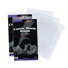 BCW Silver Age Comic Bags, 7 1/8 x 10 1/2 Inches, Acid-Free, 200 Count