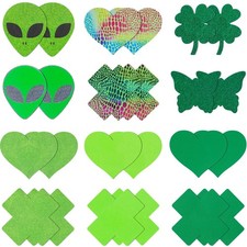 TENDER EPOCH Pasties Nipple Covers Stickers Pack for Women Rave 3 3IN, Green