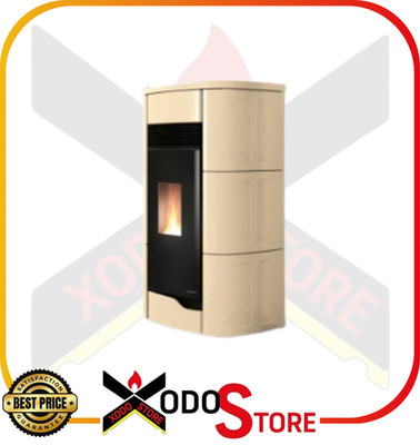 Palazzetti ANNA 12 Pelletofen 12.04 kW Keramikverkleidung Rot Creme