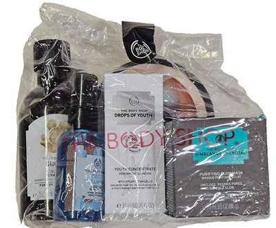 The Body Shop Lot of 5 Goodie Bag RARE Drops of Youth Himalayan Glow Mask ++