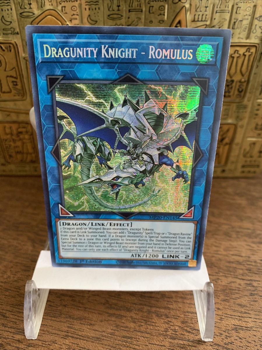 YU-GI-OH! Dragunity Knight - Romulus - Ultra Rare 1st Edition - Rising Rampage Trading Card - View #4