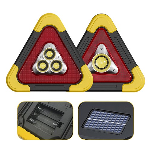 Luces solares triangulares de advertencia de emergencia lado de carretera LED triángulo luz de emergencia - Imagen 4 de 24