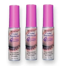 Prosa Crystal Protein Gel 4 in 1,(3 Pack) Treatment Mascara (Tratamiento en rime